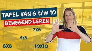 Tafels 6 tm 10  Tafels oefenen I Bewegend leren I De Fitste School [upl. by Octavius]