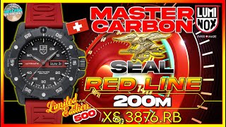 Luminoxs 35th Anniversay  Giveaways  Master Carbon Seal quotRed Linequot 200m Automatic XS3876RB [upl. by Astor]