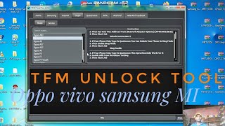 TFM Crack Tool Oppo a3s unlock [upl. by Soisatsana]