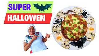 Pizza 🍕 sorprendente para hallowen Comida Casera [upl. by Carberry672]