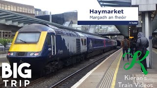 Trains at Haymarket EGL  WCML  16919 [upl. by Huckaby]