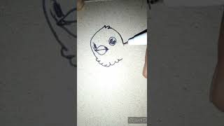 How to draw a bird art drawing [upl. by Drarehs733]