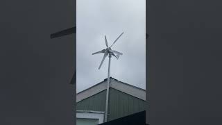 Vevor wind turbine 500w Needs fast spinning to produce enough V to charge 12V battery windmill [upl. by Linskey]