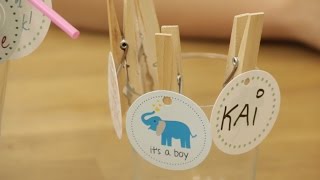 Namensschilder Kindergeburtstag DIY  schöneinpacken [upl. by Juliano]