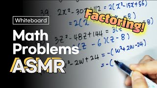 Relaxing Math ASMR  Solving 80 Trinomial Factoring Problems on Whiteboard [upl. by Eniamerej]