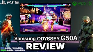 Samsung Odyssey G50A Review 27quot 1440p LG IPS Monitor 4k60hz XBOX PS5 Signal Acceptance [upl. by Neltiak101]