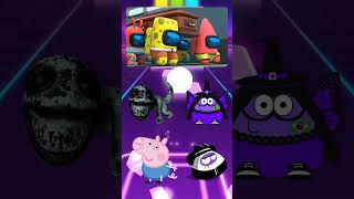 Among Us SpongeBob 🆚 Among Us Patrick ⏩ Coffin Dance 🪩 Tiles Hop EDM RUSH coffindance [upl. by Novaelc]