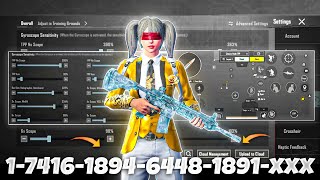 NEW UPDATE 34🔥BEST SENSITIVITY CODE  CONTROL SETTINGS BGMIPUBG MOBILE [upl. by Naeroled]