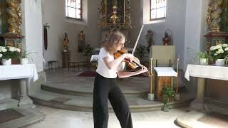 JS Bach Sonate Nr2 in aMoll BWV 1003 2 Satz Fugue – Antonia Maria Kreuzer Violine [upl. by Anawaj]