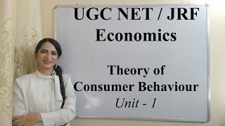 Theory of Consumer Behaviour  UGC NETJRF Economics Unit1 [upl. by Eninaej546]