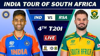 INDIA vs SOUTH AFRICA 4th T20 MATCH LIVE SCORES  IND vs SA MATCH LIVE COMMETNARY [upl. by Kcirdorb]