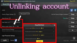 របៀប Unlinking Accounts gmail or phone number  How to Unlinking Accounts gmail  PUBG MOBILE [upl. by Fang806]