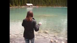 Lake Louise is really cold CANADA [upl. by Eelyab]