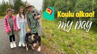 MY DAY  ENSIMMÄINEN KOULUPÄIVÄ Kesävlogi 11 villafernandez [upl. by Marvella]