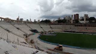 obras em andamento no Estádio do Pacaembu [upl. by Nahtnoj]