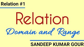 Relation  Domain and Range  Discrete Mathematics in Hindi [upl. by Carlick]