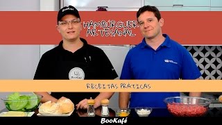 Hambúrguer artesanal  Receitas práticas BooKafé [upl. by Carmel]