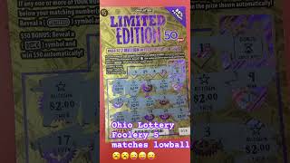 Star symbol match number matches low dollar amounts in Ohio tomfoolery lottery madness 😛😛😛 [upl. by Ahsiniuq]