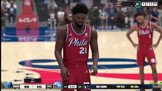 🦊Give Embiid 60pts  Grizzlies Vs 76ers  Nba 2k25 MyCareer Full Game Hall Of Fame jamorant [upl. by Amsab789]