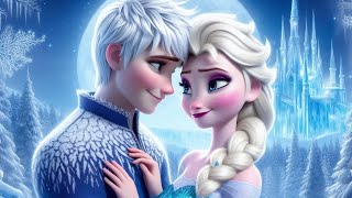 elsa and jack Frost romance in silent frozen night🌃😍elsafrozen3 [upl. by Llevram]