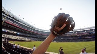 Catching baseballs with a GoPro at Yankee Stadium [upl. by Laryssa]