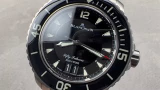 Blancpain Fifty Fathoms Grande Date Titanium 505012B3098 Blancpain Watch Review [upl. by Isborne]