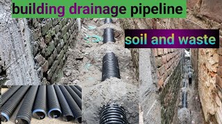 construction building drainage pipe line fitting how to install drainage pipe linesewerage pipe [upl. by Garik]