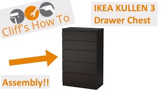 IKEA KULLEN 3 Drawer Chest Assembly [upl. by Menard]