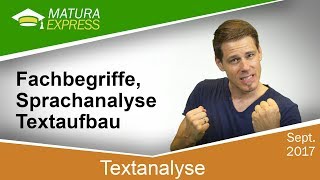 Textanalyse  Zentralmatura Deutsch September 2017 07 [upl. by Juli222]