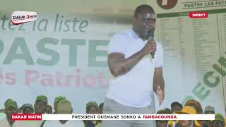 LE DISCOURS DE DETHIE FALL AU MEETING DE SONKO A TAMBA I DIM 03 NOV 2024 [upl. by Emorej302]