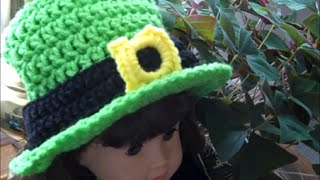 How to Crochet a St Patricks Day Doll Hat  Lucky Crochet Top Hat [upl. by Natividad618]