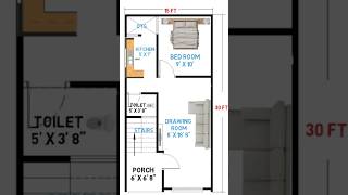 15x30 House Plan  15x30 House Design  450 sq ft Ghar Ka Naksha  15 x 30 House [upl. by Aihselat]