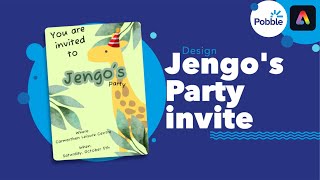 Design Jengos Party Invite  Pobble x Adobe Express [upl. by Hijoung]