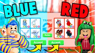 Couples ONE COLOR TRADING CHALLENGE Crush SCAMMED Me And CONFESSED Her FEELINGS Adopt Me Roblox [upl. by Yelsha]