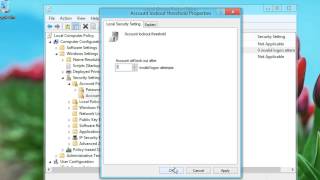 Enable Account Lockout Policy amp Set Lockout Threshold amp Duration In Windows Vista amp 7 amp 8 A Tutorial [upl. by Georgi640]