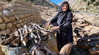 My Mothers Back From The Mountain Bringing Firewood for the Winter [upl. by Trahurn230]