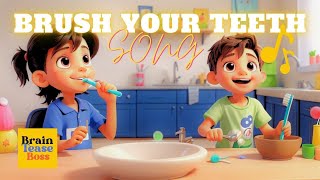 Brush Your Teeth Song for Kids  Fun and Educational Toothbrush Song 🪥🦷 [upl. by Pardner623]