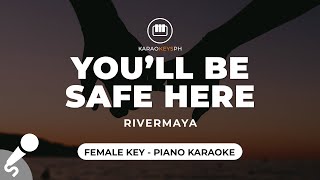 Youll Be Safe Here  Rivermaya Female Key  Piano Karaoke [upl. by Bowne]