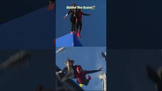 🎬 Behind The Scene 😲 4K Edit SpiderMan No Way Home spiderman marvel shots [upl. by Glynis26]