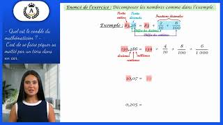 Décomposer un nombre décimal [upl. by Keldon]