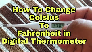 Dr Trust USA Infrared Thermometer 603  How to Change between C and F [upl. by Lytle]