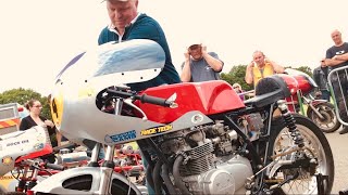 ARDINGLY Classic Bike KickStarts RevUps SUPERLOUD Exhaust Sounds of HONDA Racers amp DUCATI Exotica [upl. by Norraf967]