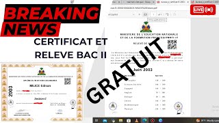 CERTIFICATGRATUIT MENFP CERTIFICAT diplômebaccalauréat CERTIFICATGRATIS [upl. by Kane524]