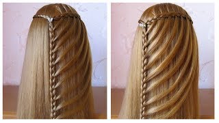 Tuto tresse cascade facile ★ Coiffure simple pour tous les jours cheveux long [upl. by Carlee566]