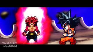 SPRITE ANIMATION  Goku ultra instinct vs Broly SSJ4 limit breaker [upl. by Tega998]