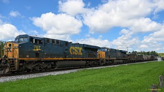 CSX A ballast train passing through Folkston GA [upl. by Prior]