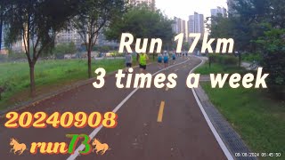 20240908🐎run73🐎Virtual Run at Korea Lake Park  Sunday Morning [upl. by Lhok]