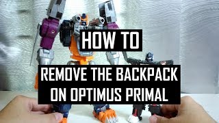 POTP Optimus Primal Backpack Pin Removal [upl. by Flin382]