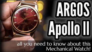 cheapest swiss mechanical watch  Argos Apollo II  swiss movement cased in india prosandcons [upl. by Eibob]