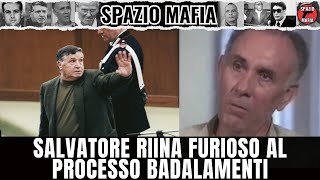 SALVATORE RIINA SI SCONTRA MALAMENTE CON BADALAMENTI AL PROCESSO [upl. by Elleiad351]